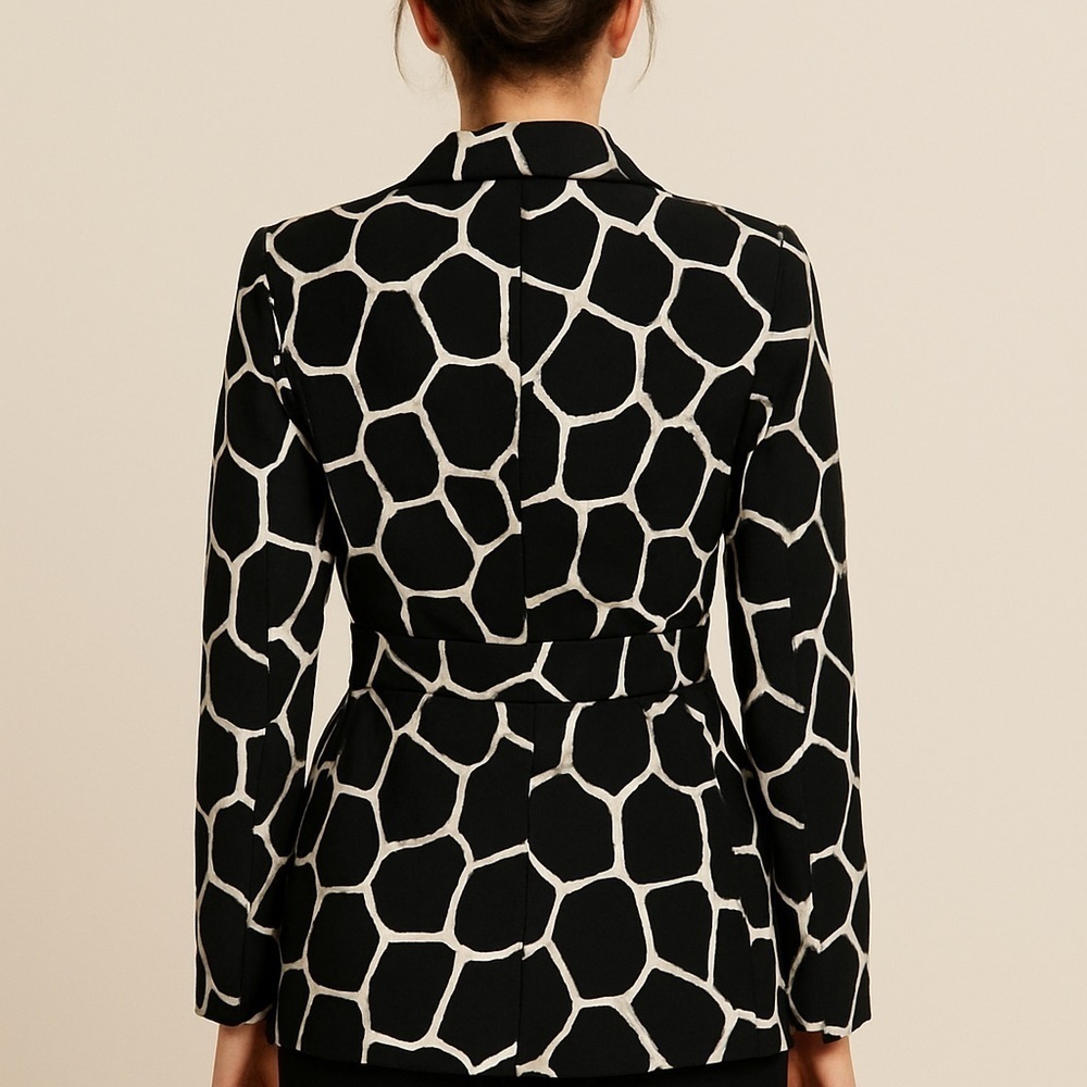 INC International Concepts Black and White Patterned Coat - Picture 9 of 9